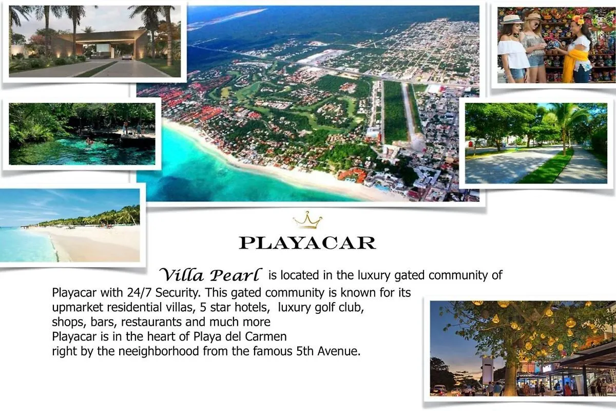 Villa Pearl, 5 Minutes Walk To The Private Beach Playa del Carmen 0*,